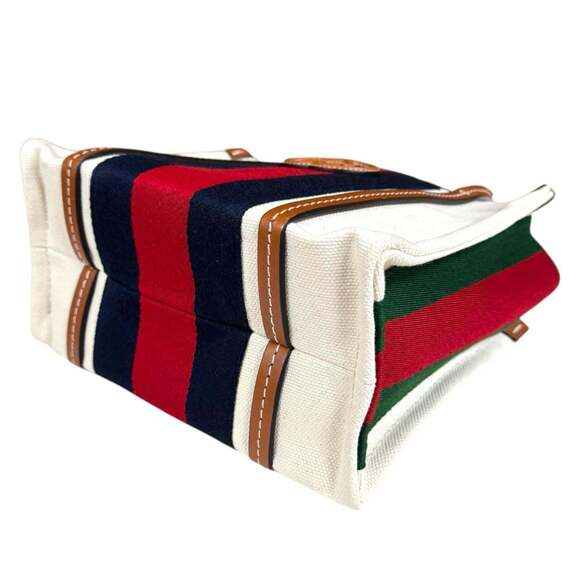 Pre-owned Gucci Interlocking G Mini Tote Bag Shoulder Canvas 727735 White Wom... - Picture 6 of 16